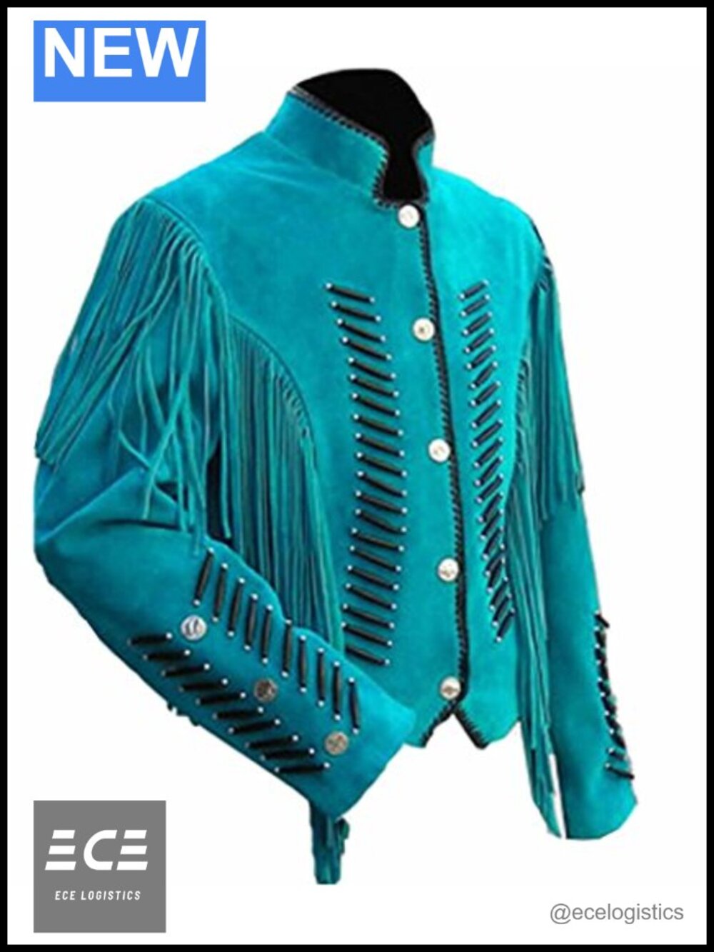 Suede Leather Fringed Western Aviator Jacket